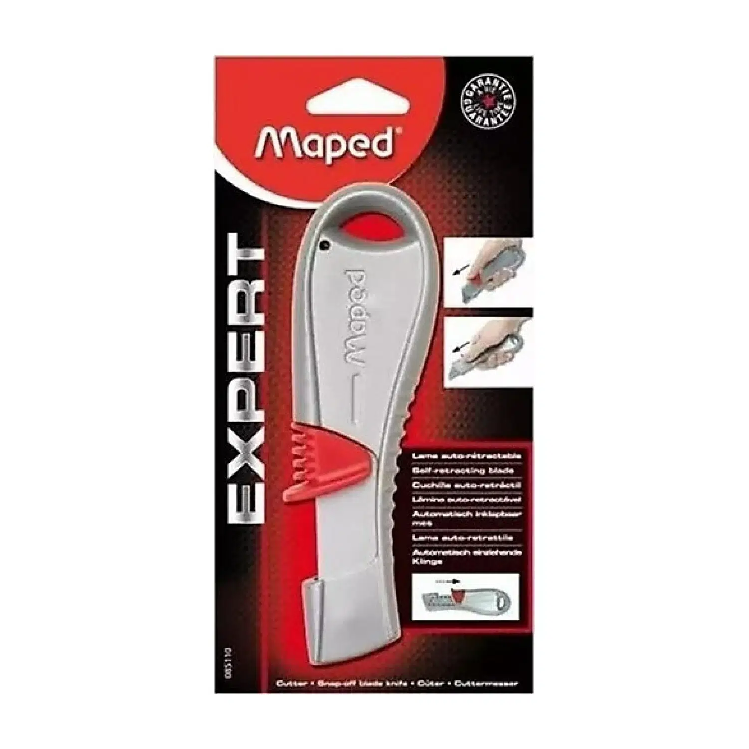MAPED Maped Expert Emniyetli Metal Maket Bıçağı Otomatik Geri Çekilen