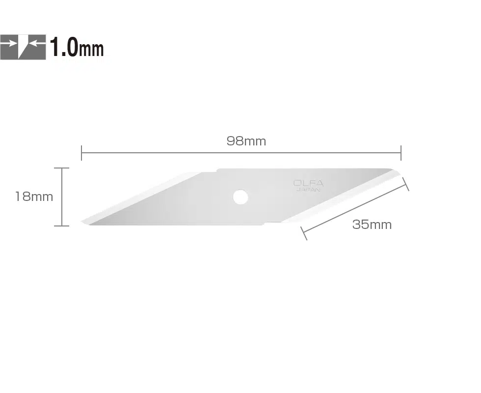 OLFA CKB-1 Çift Yönlü Maket Bıçağı Yedeği (2 li)