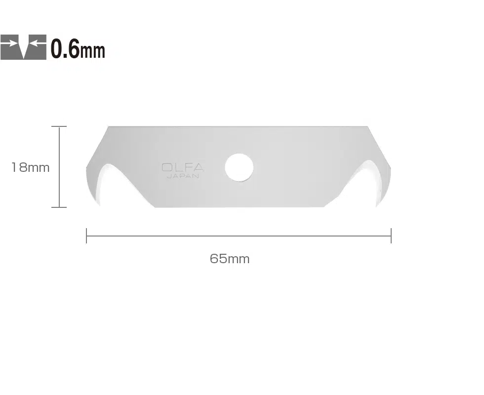 OLFA HOB-2/5 Emniyetli Maket Bıçağı Yedeği 5'li Tüp