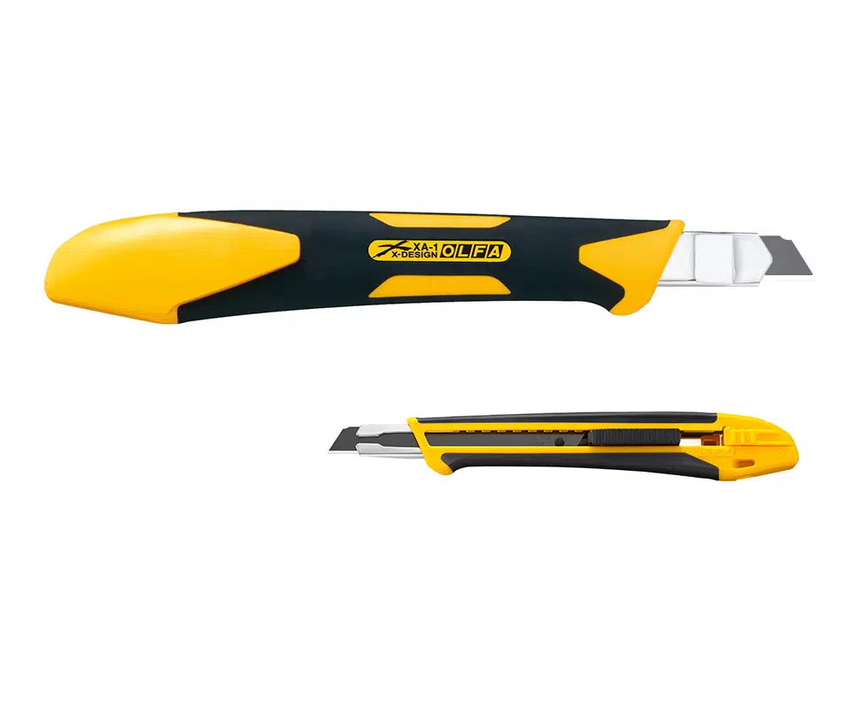 OLFA XA-1 9mm Kaymaz Kauçuk Saplı Dar Maket Bıçağı