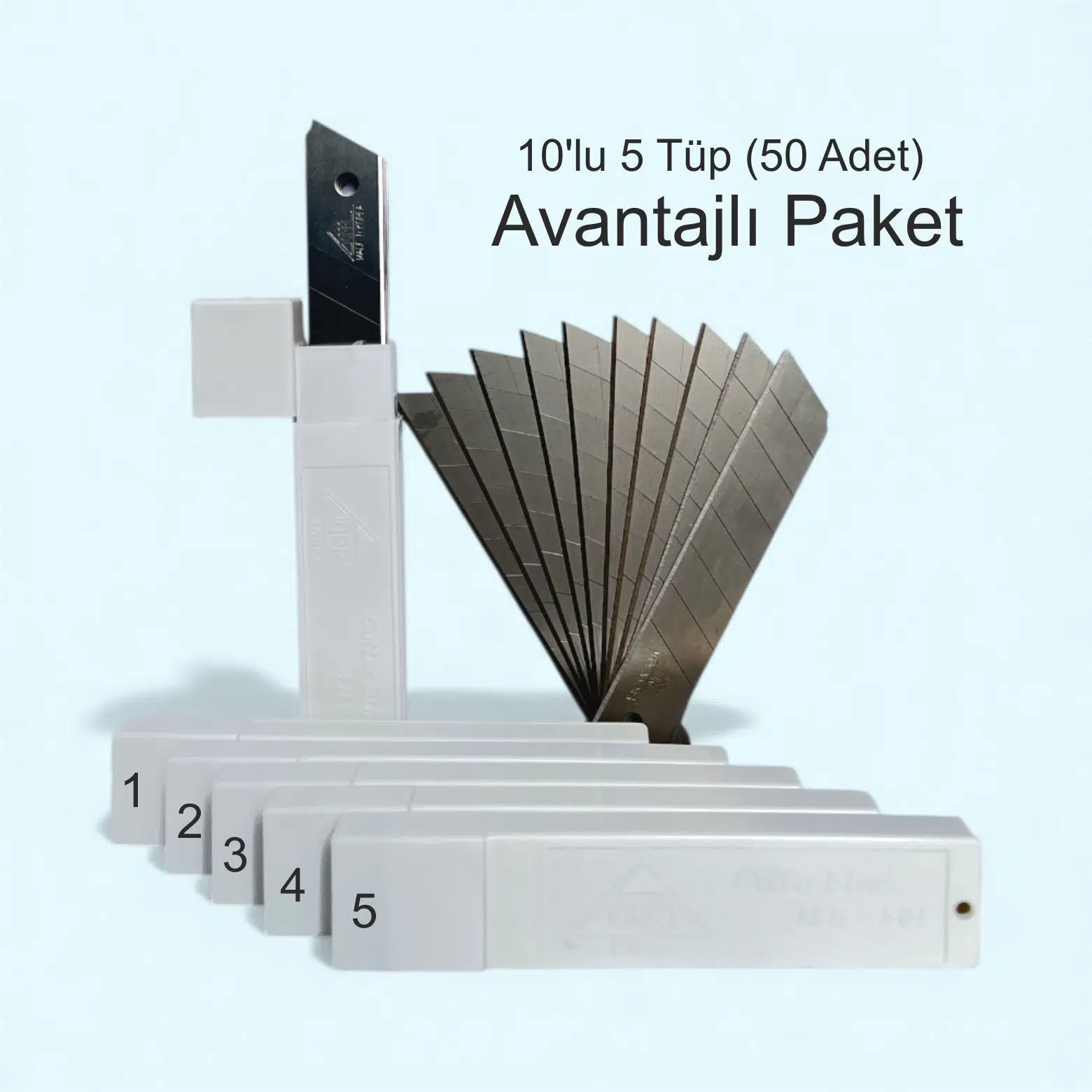 ZORRO 1404 18mm Geniş Maket Bıçağı Yedeği 7 Kırımlı 50 Adet